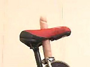 Super Horny Japanese Cosset Reaches Orgasm Riding a Sybian Bicycle